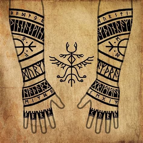 Tribal rune tattoo